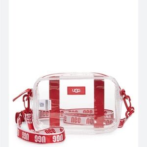 UGG Janey II Transparent Crossbody Bag in Samba Red Clear Stadium Bag